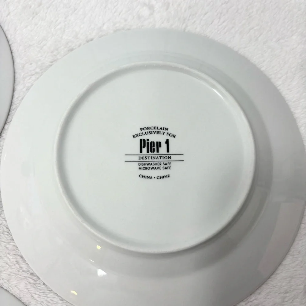 PIER 1 IMPORTS‎ 'DESTINATION' SALAD PLATES SET OF 3 - TROPICAL DESTINATIONS